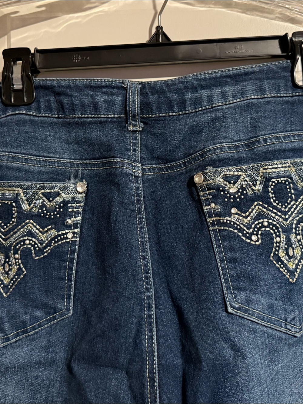 Baccini Dark Blue Skinny Jeans with Studded Back Pockets